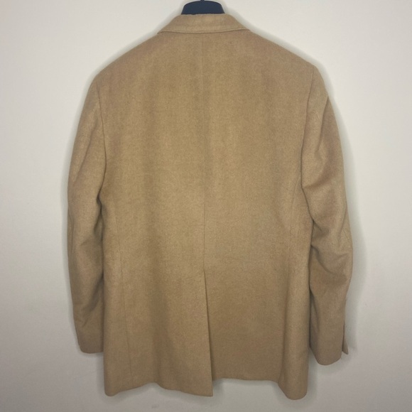 "VINTAGE BILL BLASS 100% Camel Hair Men's Tan Blazer - Circa 1990's - Picture 8 of 11